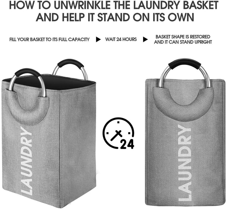 Large Linen Storage Basket - 3-in-1 Laundry Hamper and Organizer