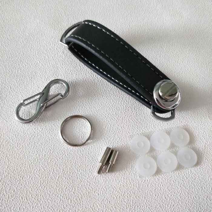 Leather Key Organizer with Button Closure | Holds 4-16 Keys | Key Pouch Bag - Premium Cowhide Finish