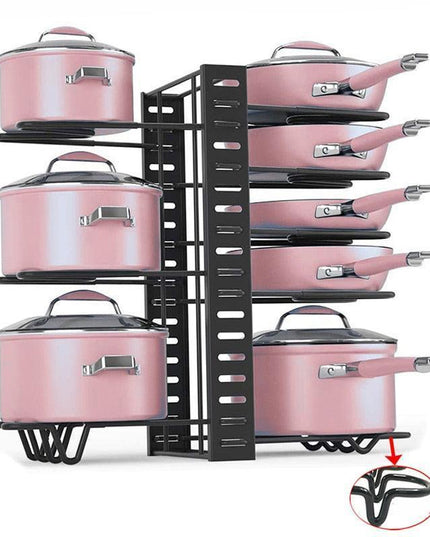 8-Tier Cookware Organizer Rack: The Essential Space-Saving Kitchen Solution