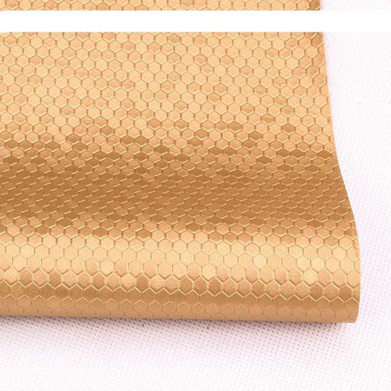 Honeycomb Embossed Faux Leather - Unleash Your Creative Potential with Luxurious Texture