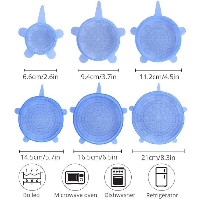Versatile Silicone Food Storage Lid Set - Eco-Friendly Preservation Solution