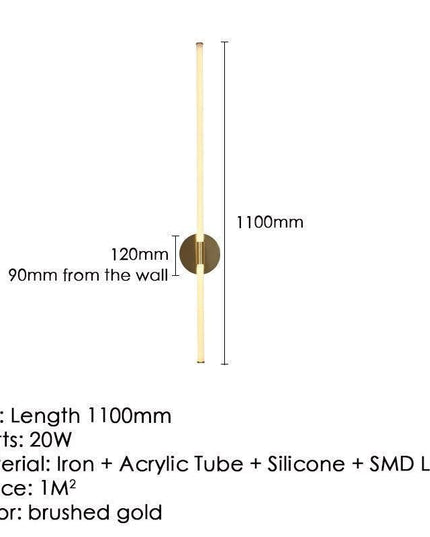 Elegant Adjustable Gold LED Wall Sconces with Customizable Lighting for Any Room