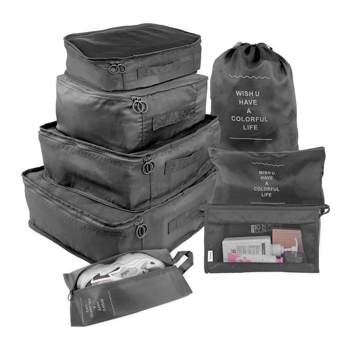 Travel Smart: Versatile 8/6/1-Piece Organizer Set for Effortless Packing