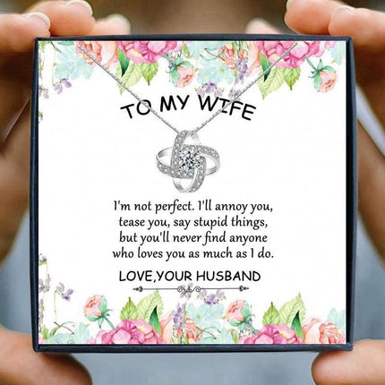 Timeless Love Knot Heart Pendant Necklace - A Cherished Gift for Her