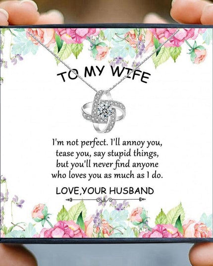 Timeless Love Knot Heart Pendant Necklace - A Cherished Gift for Her