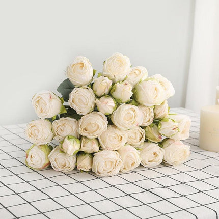 Opulent Silk Rose Bouquet: Stunning Botanica Florals for Elegant Home Accents