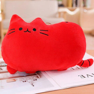 Kawaii Cat plush Pillow kitten Cushion soft Colorful Stuffed Toys-Toys & Games›Stuffed Animals & Plush›Animals-Très Elite-25cm-Red-Très Elite