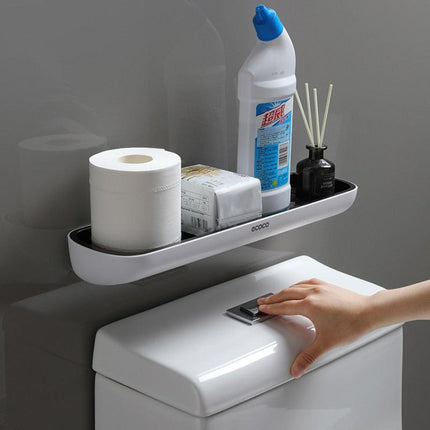 Compact Moisture-Resistant Wall Shelf Organizer for Bathroom and Kitchen - Simple Installation Solution