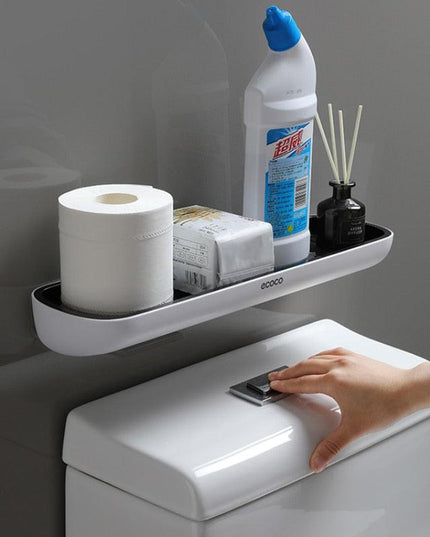 Compact Moisture-Resistant Wall Shelf Organizer for Bathroom and Kitchen - Simple Installation Solution