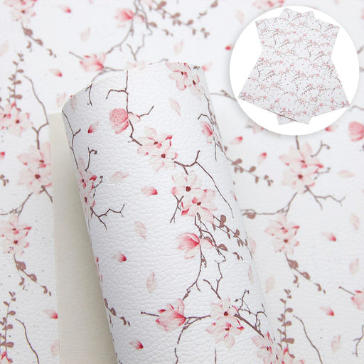 Elegant Blooms: Luxurious Faux Leather Fabric for Creative DIY Projects and Handcrafted Accessories