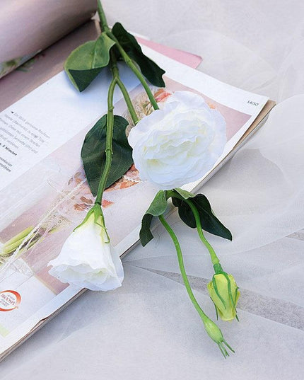 Deluxe 70cm Trigeminal Eustoma Silk Flower Bouquet - Lifelike Elegance