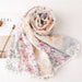 Luxurious Blue Porcelain Cashmere Blend Shawl - The Perfect Accessory for Any Occasion