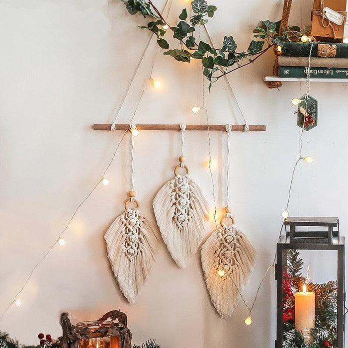 Moonlit Dreams Macrame Wall Hanging - Handcrafted Eco-Conscious Bohemian Decor