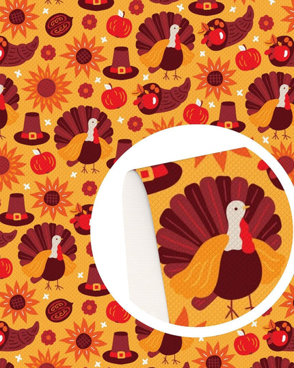 Fall-Inspired Premium Vegan Leather - Versatile DIY Crafting Material for Creative Projects