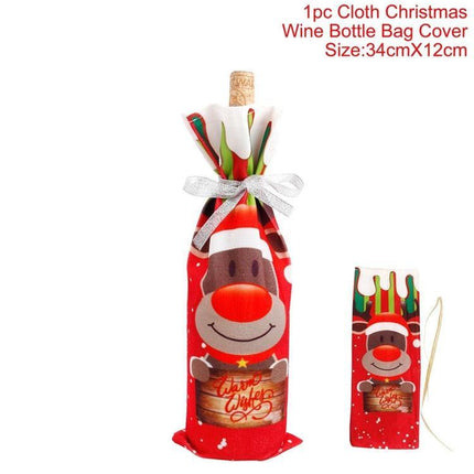 Festive Cheer Wine Bottle Cover - Perfect for Holiday Gatherings
