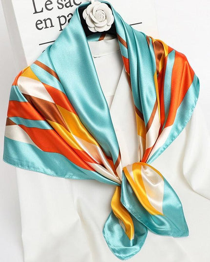 Elegant 90x90cm Silk-Feel Scarf for Women - Luxurious and Versatile Accessory