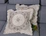 Elegant Floral Embroidery Pillow Cover
