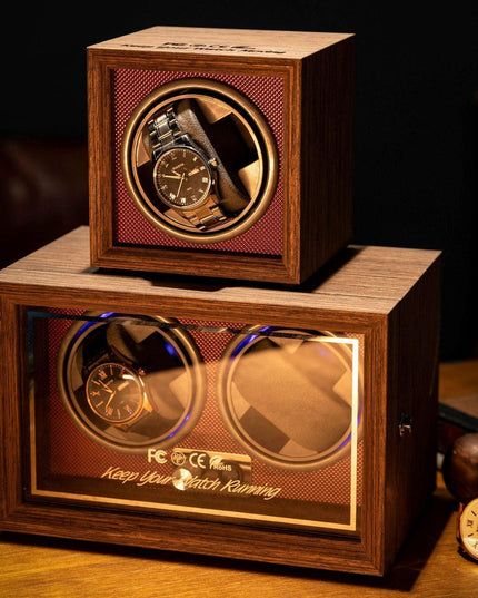 Elegant Wooden Watch Winder with Smart Technology for Optimal Timepiece Maintenance