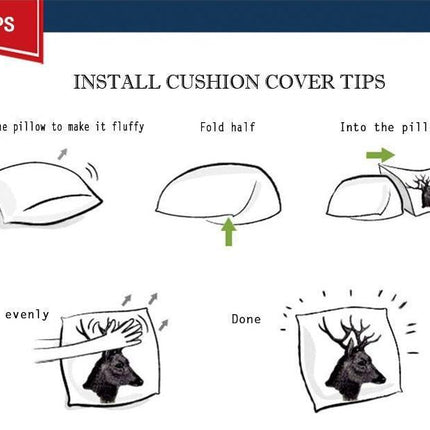 Charming Cartoon Camper Linen Throw Pillow Cover