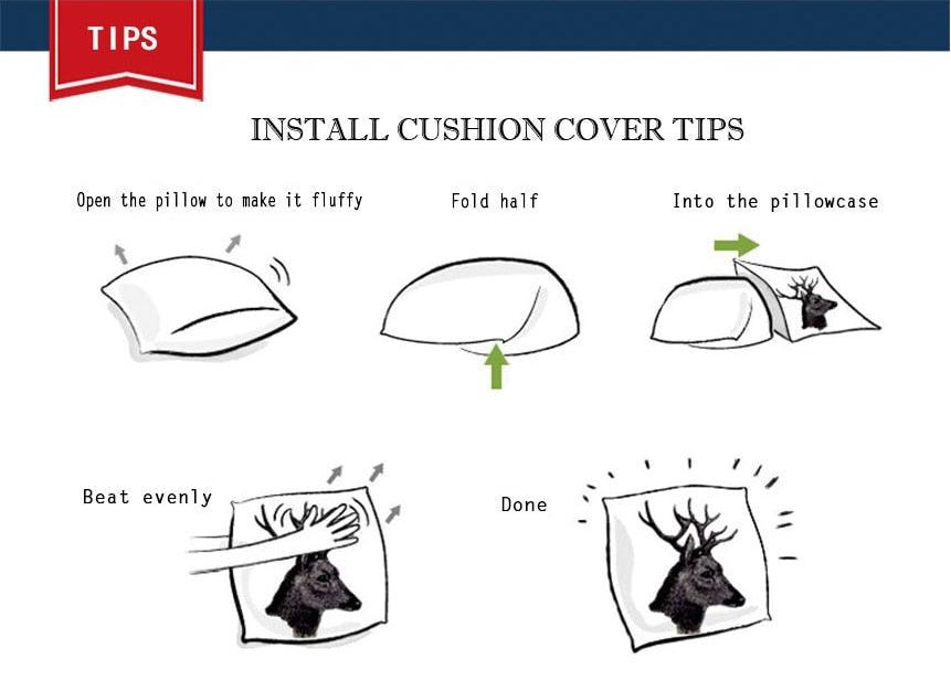 Charming Cartoon Camper Linen Throw Pillow Cover