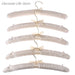 Luxurious Set of 5 Beige/White Satin Padded Hangers for Premium Garment Care