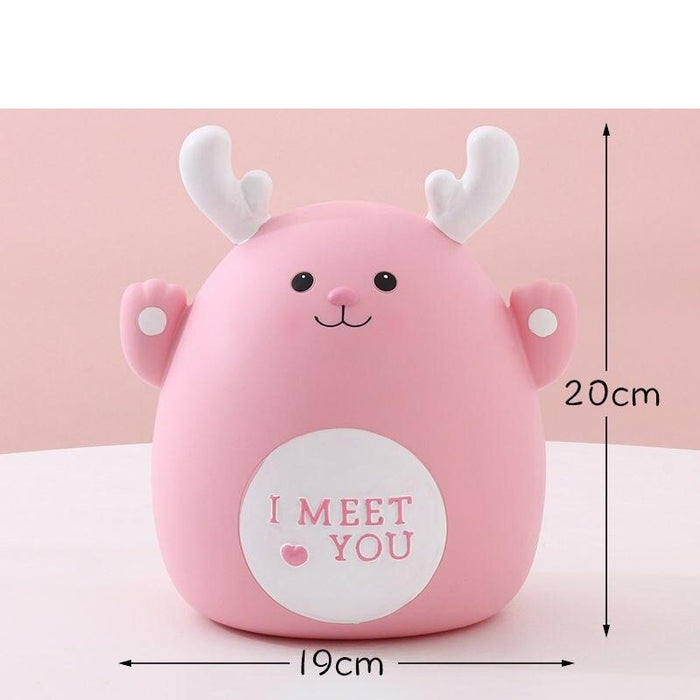 Exclusive Cartoon Animal Piggy Bank: Adorable, Drop-Proof Money Keeper for Wealthy Young Ones