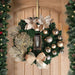 Sparkling Christmas Front Door Wreath with Lanterns and LED Lights