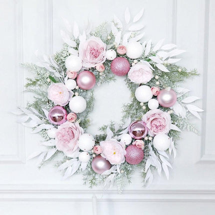 Joyful Holiday Elegance Christmas Wreath: Exquisite Door Decor