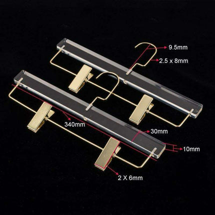 Stylish Acrylic Hanger Set with Attached Hanging Bar for Closet Organization