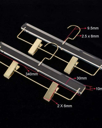 Stylish Acrylic Hanger Set with Attached Hanging Bar for Closet Organization