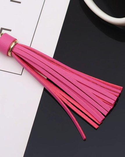 Vibrant 5-Piece Faux Leather Tassel Fringe Set for Creative Jewelry and Craft Projects