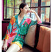 Handcrafted Tropical Flora Pajama Set