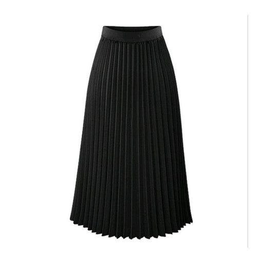 Chic Black and White Chiffon Midi Skirt - Summer Elegance 2021