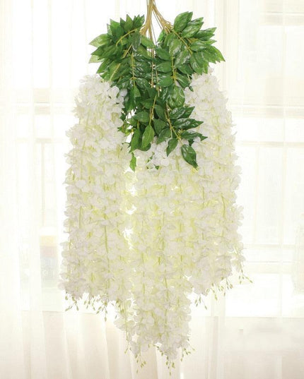 45-Inch Elegant Silk Wisteria Flower Set - Pack of 12 for Exquisite Home and Event Decoration