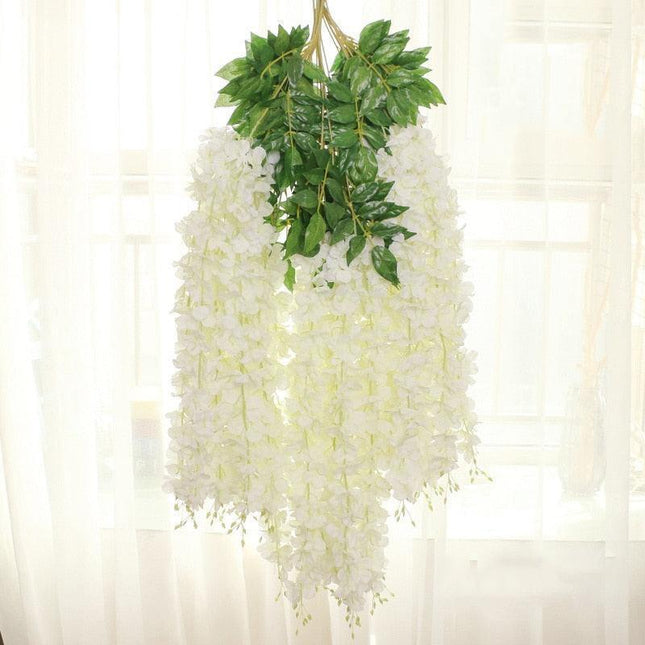45-Inch Elegant Silk Wisteria Flower Set - Pack of 12 for Exquisite Home and Event Decoration