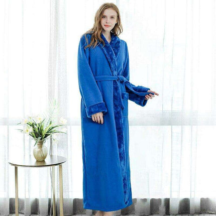Luxurious Extra Long Flannel Robe for All Gender Relaxation