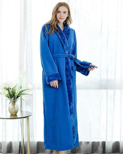 Luxurious Extra Long Flannel Robe for All Gender Relaxation