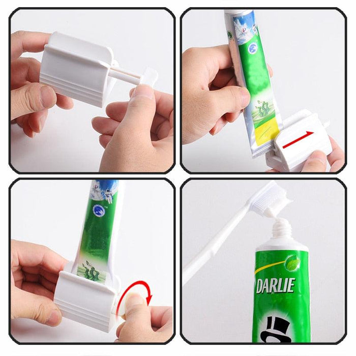 Colorful Eco-Conscious Cartoon Toothpaste and Face Foam Dual Dispenser for Sustainable Bathrooms