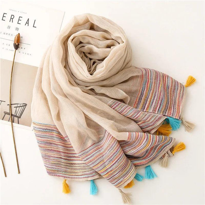 Luxurious Blue Porcelain Cashmere Blend Shawl - The Perfect Accessory for Any Occasion