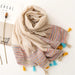 Luxurious Blue Porcelain Cashmere Blend Shawl - The Perfect Accessory for Any Occasion
