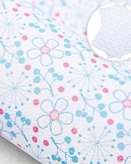 Floral Elegance Synthetic Leather Crafting Sheet