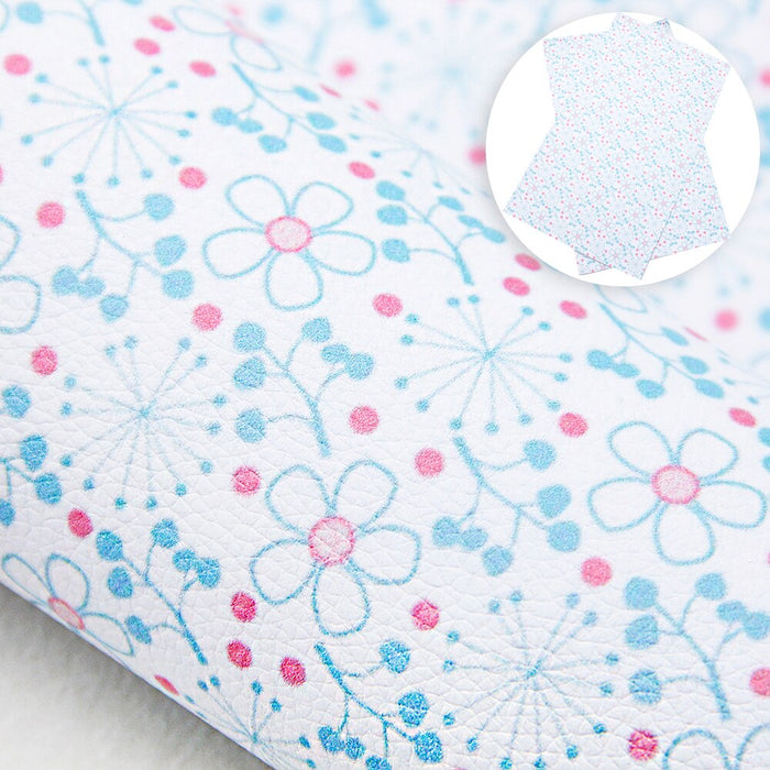 Floral Essence Faux Leather Crafting Sheet