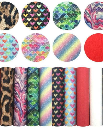 Chic Blossom Glitter Fabric Set: Luxe Materials for Stylish DIY Creations