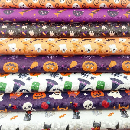 Halloween Themed PU Leather Craft Sheets - Essential for Spooky DIY Projects 🎃