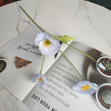 Lifelike Poppy Silk Floral Arrangement