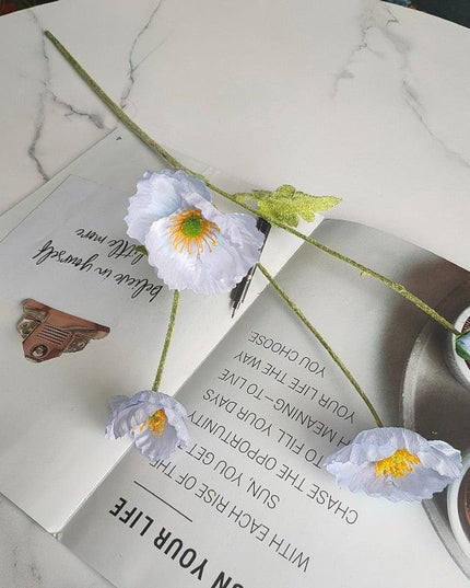 Lifelike Poppy Silk Floral Arrangement