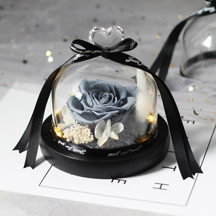 Eternal Elegance: Illuminated Glass Enchanted Rose