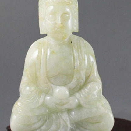 Tranquil Jade Buddha Amulet - Handcrafted Symbol of Peace from China
