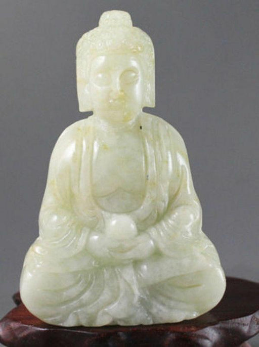 Hand-Carved Jade Buddha Pendant from China - Spiritual Serenity Collection