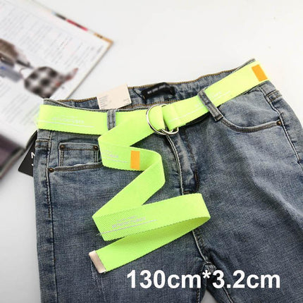 Trendy Unisex Harajuku Letter Printed Canvas Belt - Essential Accessory for Style Aficionados
